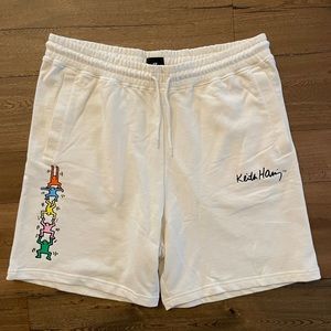 Keith Haring x H&M men’s sweat shorts. Size X-L. BNWT.